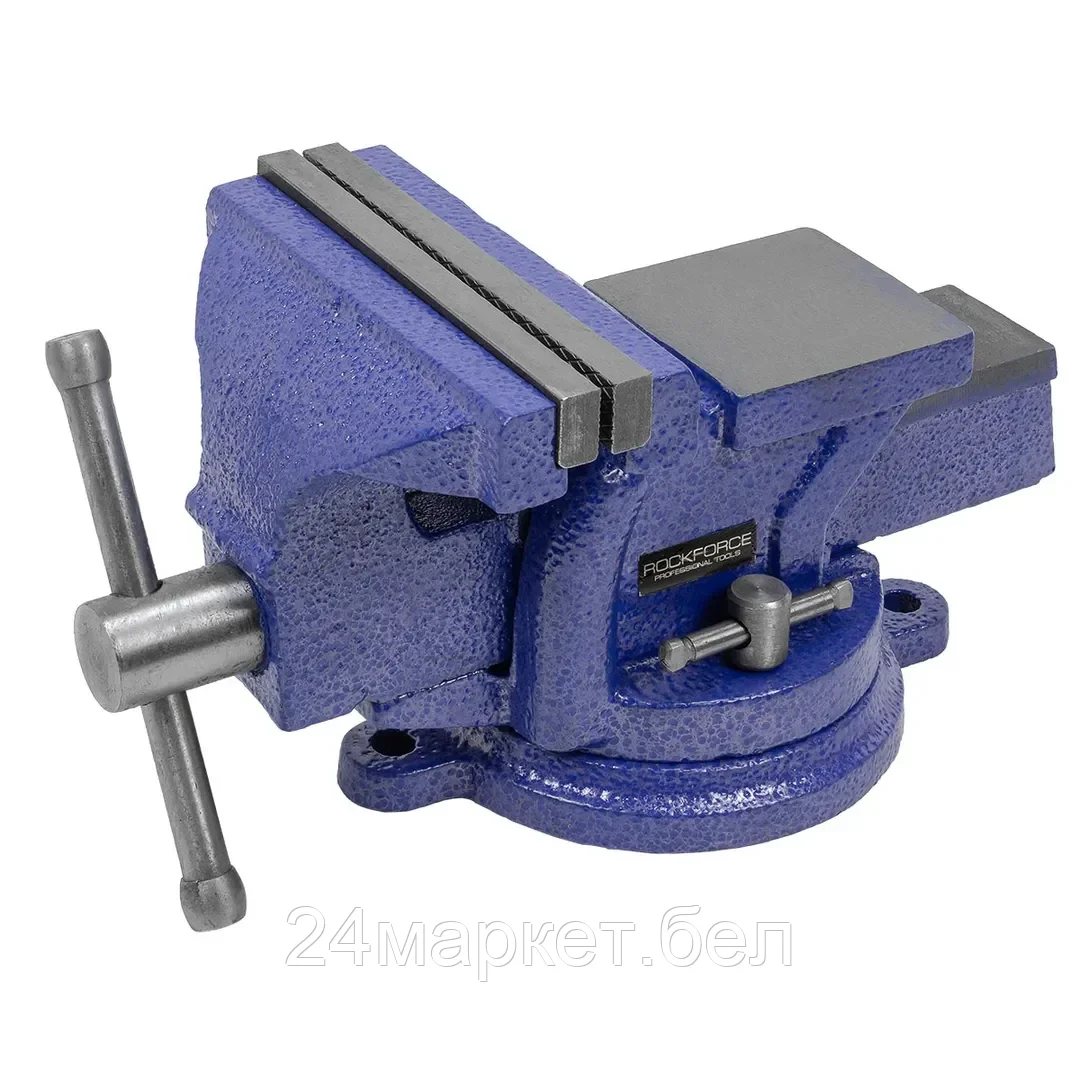 RF-6540203W RockFORCE Тиски стальные поворотные с наковальней  3"-75мм