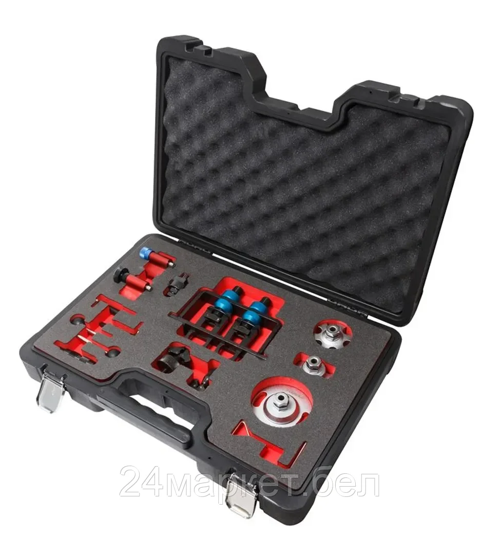 FORSAGE Набор фиксаторов для обслуживания двигателей группы VAG (1.2, 1.4, 1.9, 2.0, 2.7, 3.0; TDI PD 1.9), в кейсе "Pemium" Forsage F-914G6D