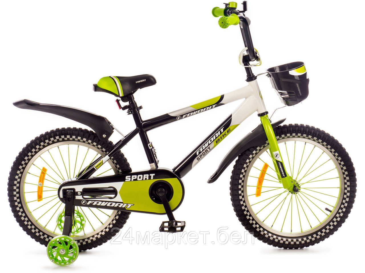 Детский велосипед Favorit Sport 18 SPT-18GN2 (черный/зеленый)