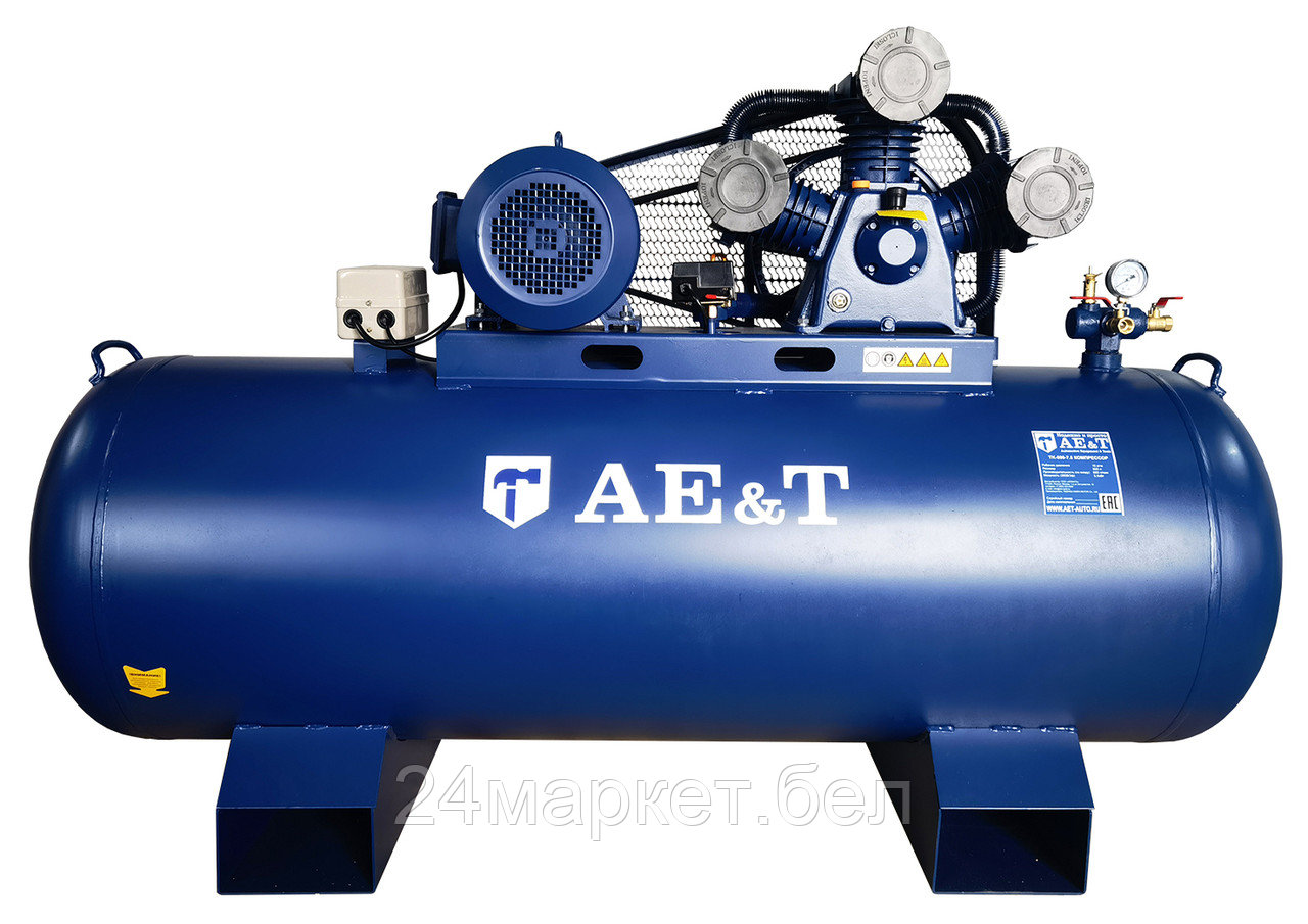 AE&T TK-500-7.5 Компрессор поршневой, ресивер 500л, производительность 860л/мин, 380В