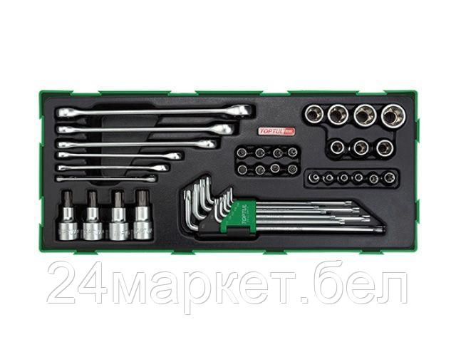 Набор-сет торцевых головок и ключей 40предм. TOPTU (TOPTUL) GTB4006