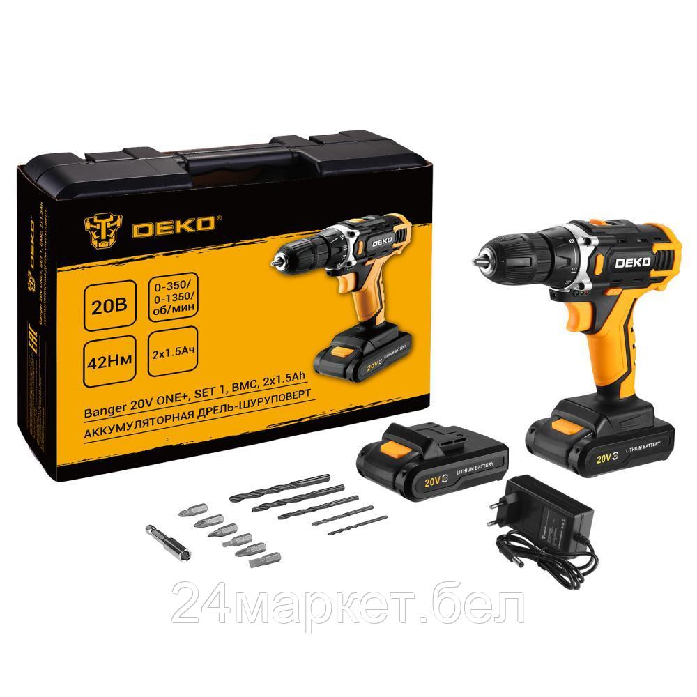 Дрель-шуруповерт Deko Banger 20V ONE+ 083-1110 (с 2-мя АКБ, кейс)