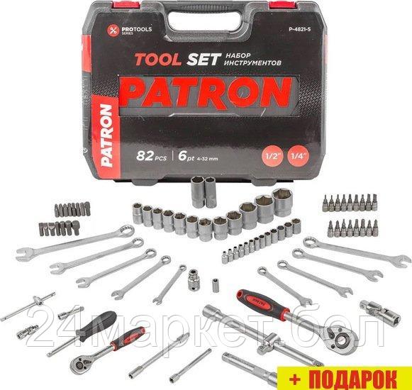 Набор трещотка с головками и битами Patron P-4821-5 (82 предмета)