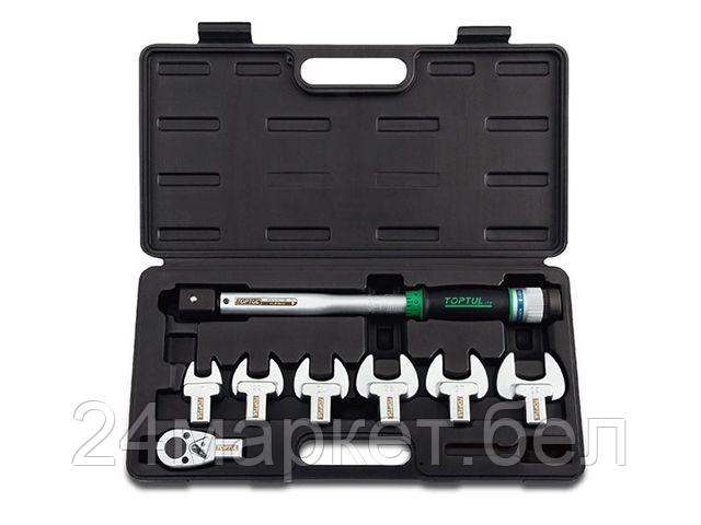 TOPTUL Тайвань Ключ динамометрич. 10-80 Н/м 1/2" + рожковые насадки 17-29мм TOPTUL (GAAI0801)