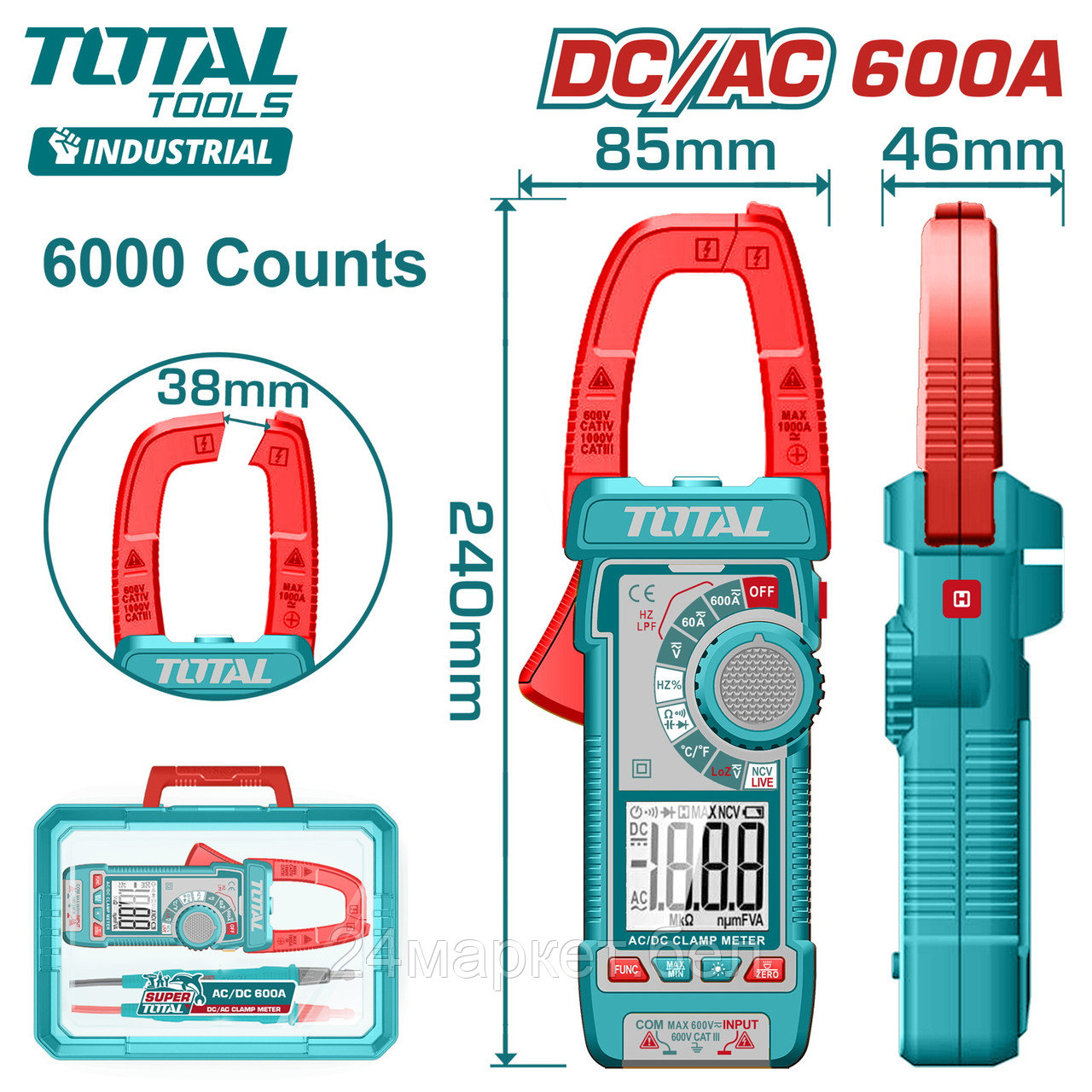 Токовые клещи Total TMT766002