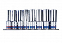 KING TONY 4308MR11 KING TONY Набор глубоких торцевых головок 1/2", шестигранные, 12-24 мм, 8 предметов, 4308MR11