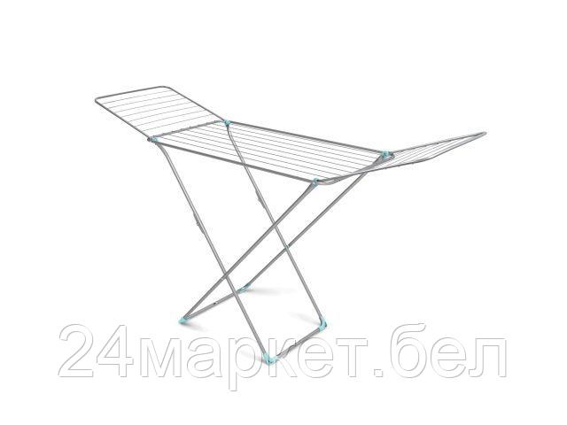 NIKA Россия Сушилка для белья напольная складная, 20м, 200 * 55 * 96, цвет серебро, NIKA (20м, 200 * 55 * 96, цвет серебро)