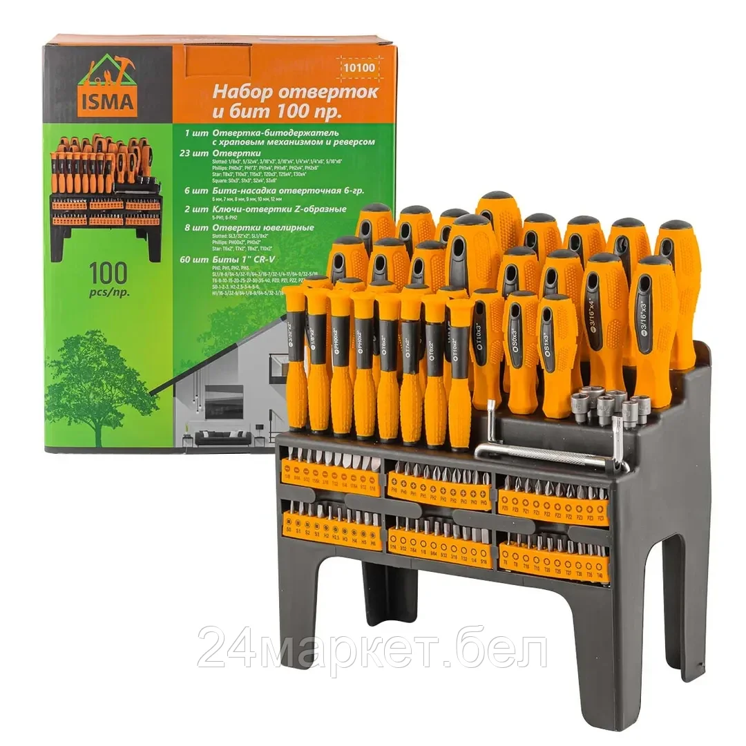 Набор отверток и бит 100пр. ISMA ISMA-10100