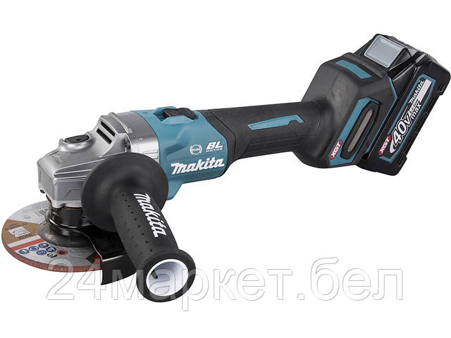 Аккум. углошлифмашина MAKITA GA 005 GM 201 MAKPAC (40.0 В, 2 акк., 4.0 А/ч, Li-Ion, диск 115х22.0 мм, вибро) GA005GM201