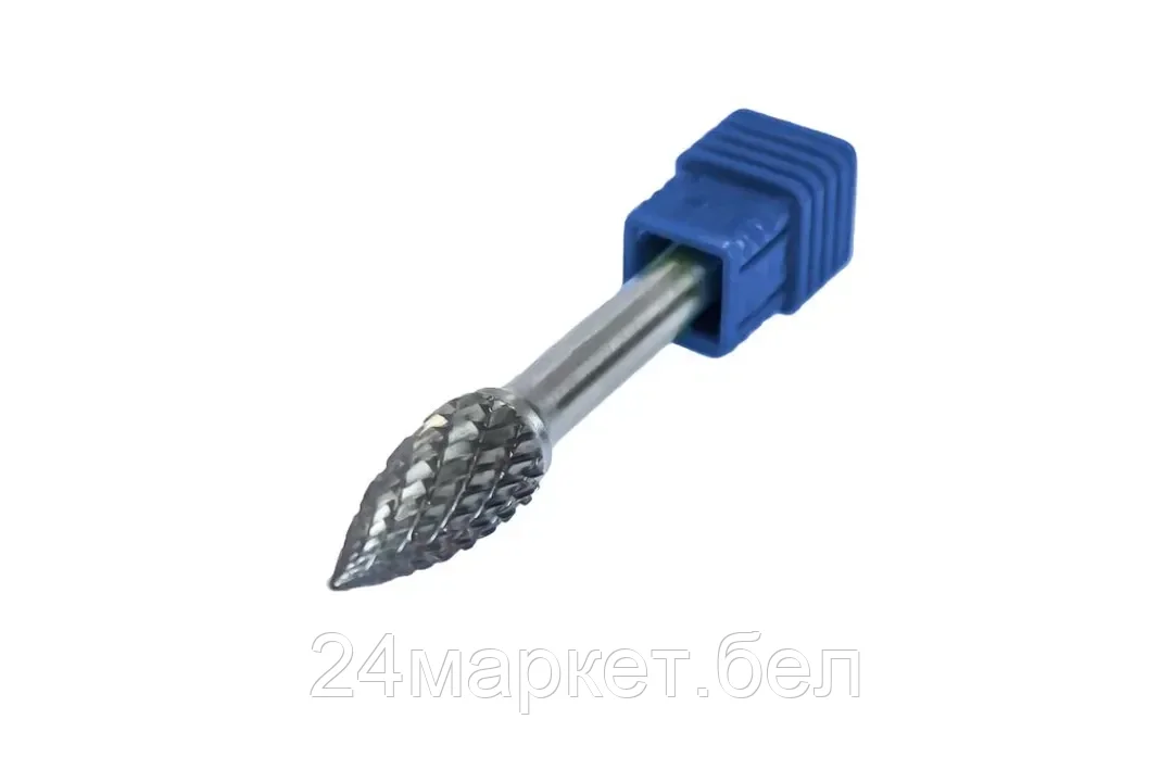 Шарошка коническая скругленная по металлу(Ø 10мм,Ø хвостовика 6мм),в пластиковом футляре Forsage F-617G1020