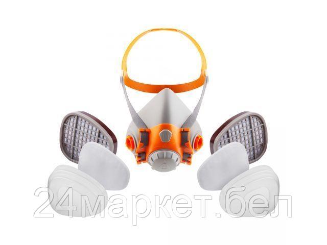 JETASAFETY Китай Полумаска 6500Р с фильтрами 5510 А1 с предфильтнрами и с держателями Jeta Safety (комплект) (р-р М, для защиты дыхания (полумаска, фильтры A1 2шт, пре