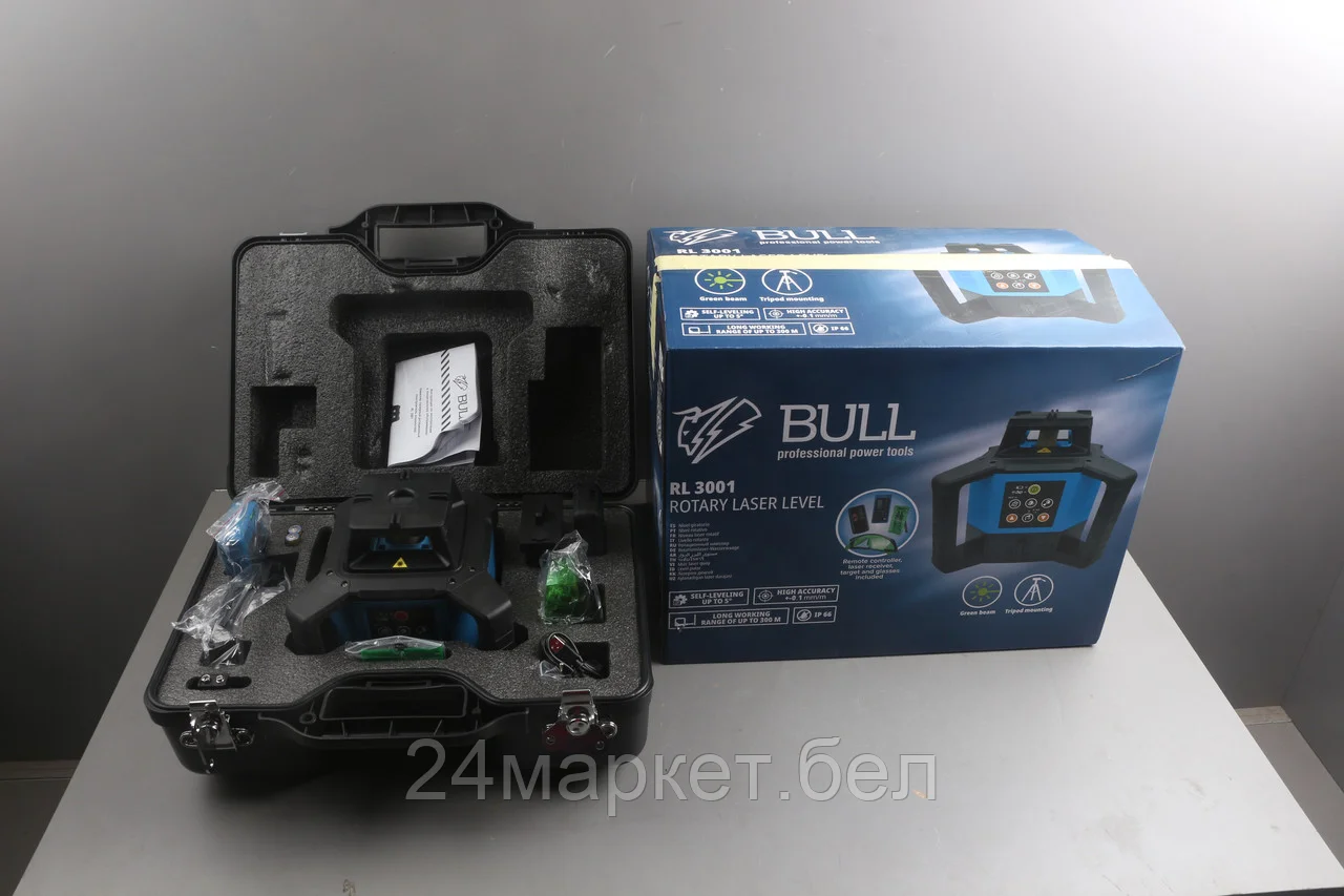 Нивелир лазерный ротационный BULL RL 3001 в чем. уцененный (2585987424)