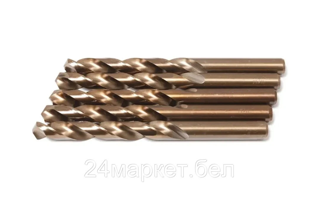 Rock FORCE Сверло по металлу 12.5мм HSS+Co(5шт), в пластиковом футляре Rock FORCE RF-DSP125H