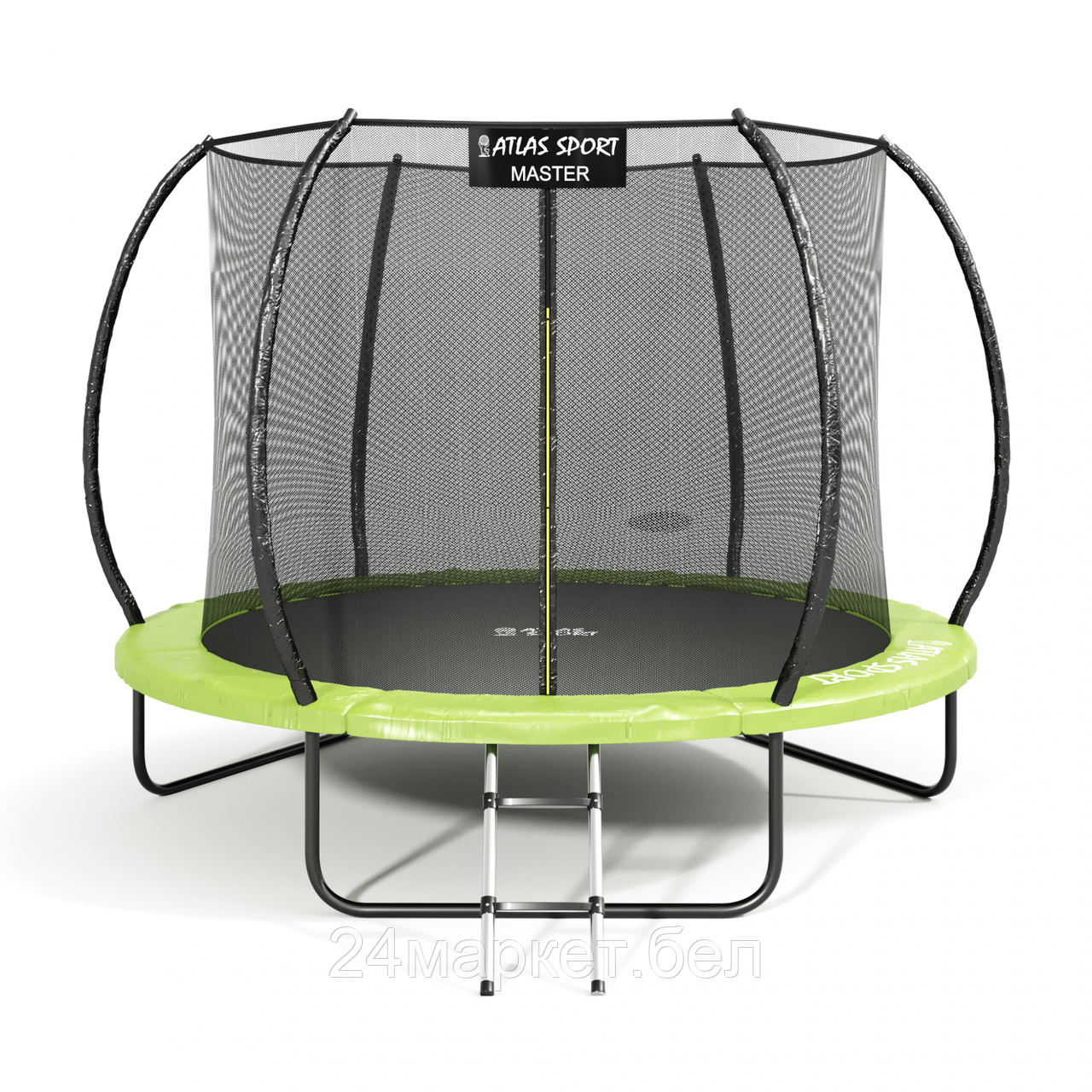Батут Atlas Sport 252 см - 8ft Master (с лестницей, зеленый)