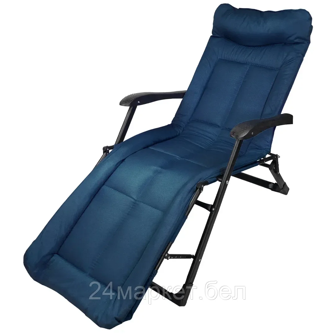 F-FG-HY-8000B Шезлонг складной (синий)(1780х670х300мм, макс. нагрузка 200кг) Forsage