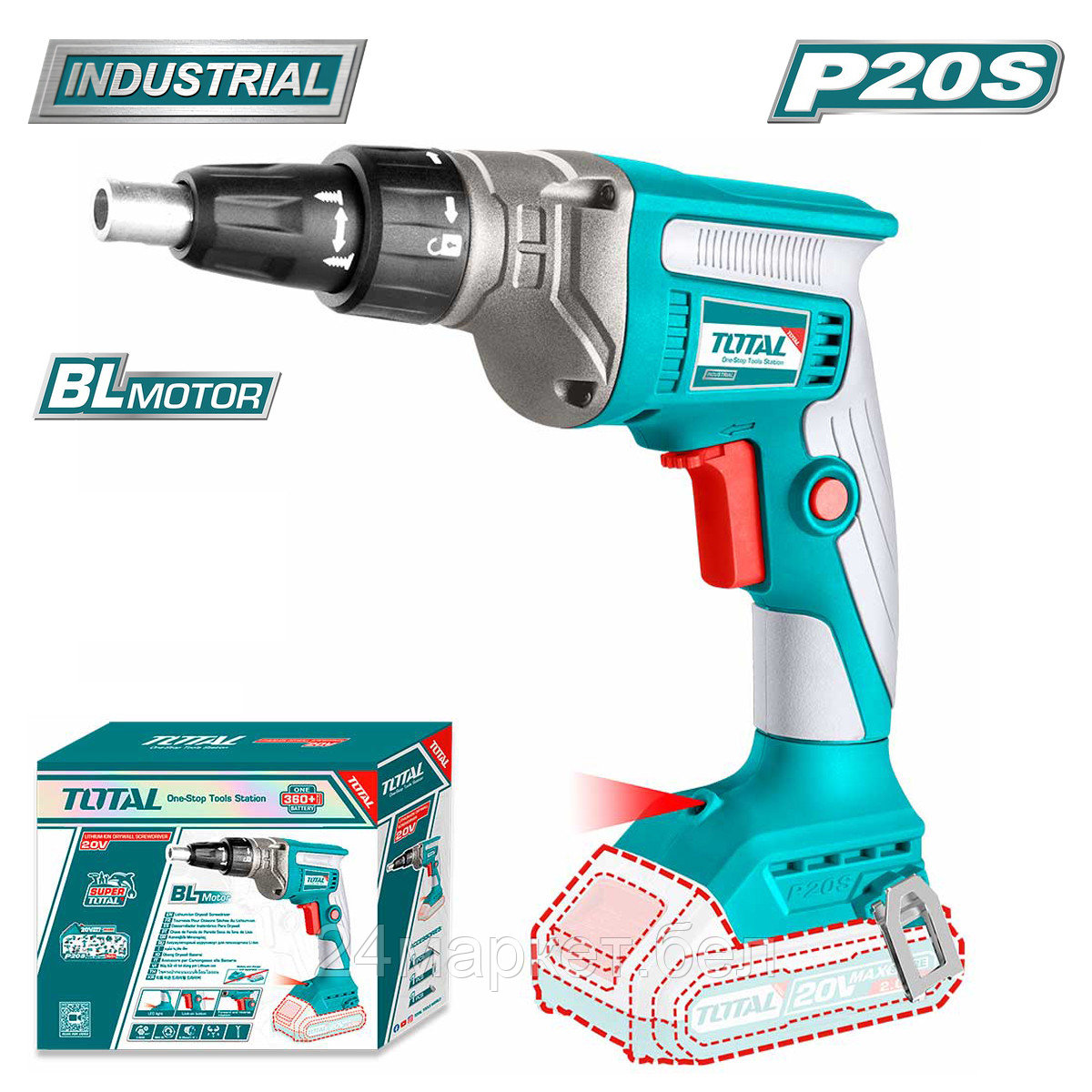 Шуруповерт для гипсокартона Total TDSLI2042006 (без АКБ)