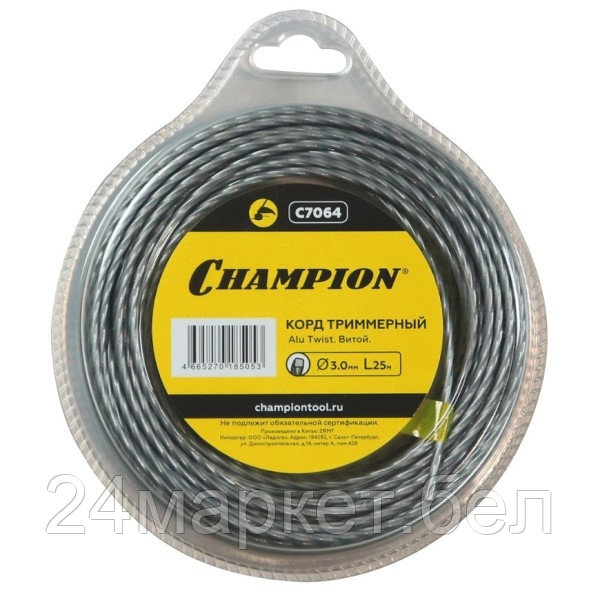 Корд для триммера, 3,0 мм*25м (витой) Alu Twist (C7064)