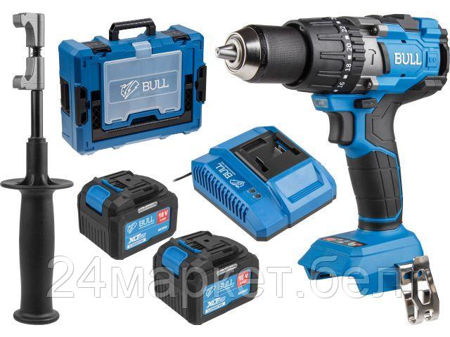 Аккум. дрель-шуруповерт BULL SR 1805 Xcase XLTpro, 2х6 А*ч, БЕСЩЕТ., 18 В, 120 Н*м, БЗП(мет.) 13 мм 1329883