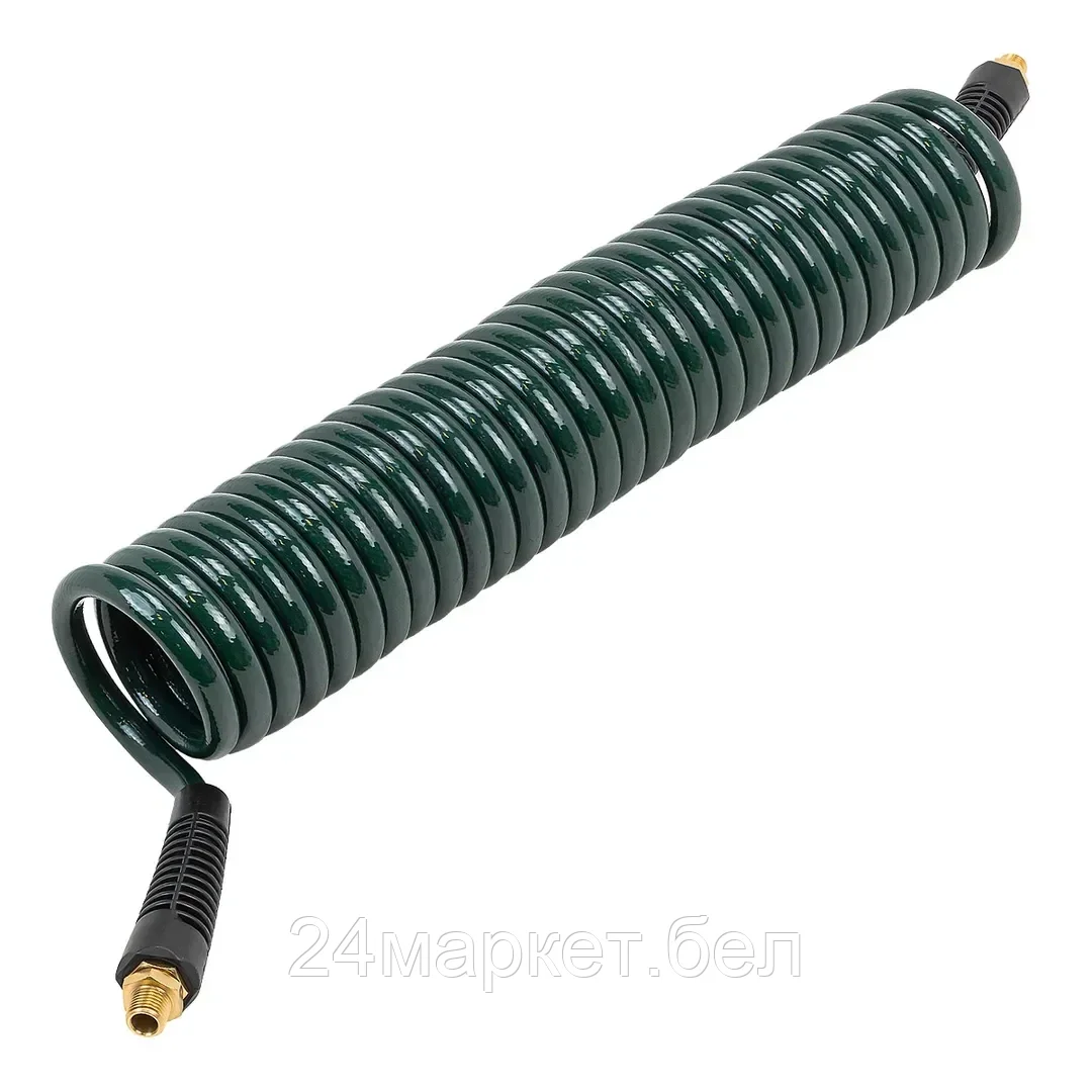 RF-AHC-48D RockFORCE Шланг витой полиуретановый 8мм х 12мм х 7.5м с резьбовыми наконечниками 1/4" (max давление 15бар, раб. t от -20 до +60°С)