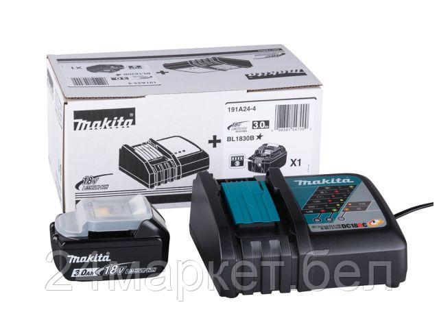 Комплект аккумулятор LXT BL1830B MAKITA + зарядное DC18RC 191A24-4