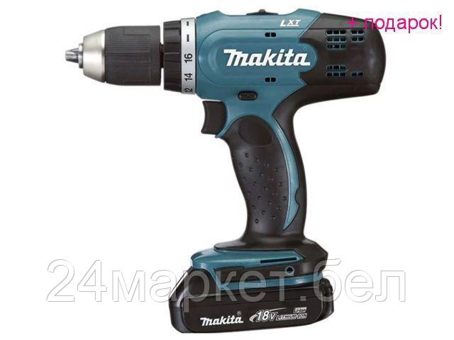 MAKITA Китай Аккум. дрель-шуруповерт MAKITA DDF 453 SYX5 в кор. (18.0 В, 1 акк., 1.5 А/ч Li-Ion, 2 скор., 42 Нм, шурупы до 10 мм)