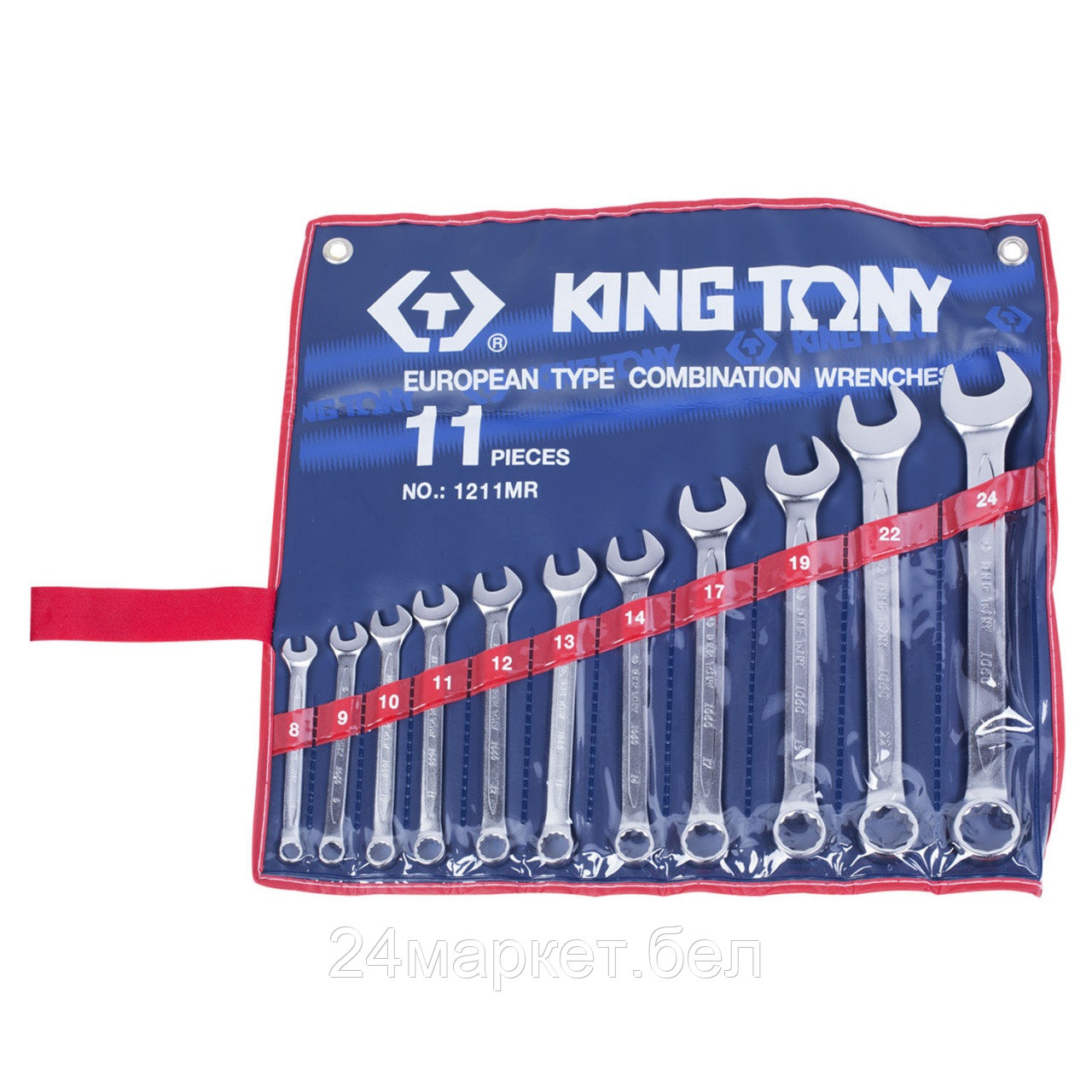 KING TONY 1211MR KING TONY Набор комбинированных ключей, 8-24 мм, 11 предметов