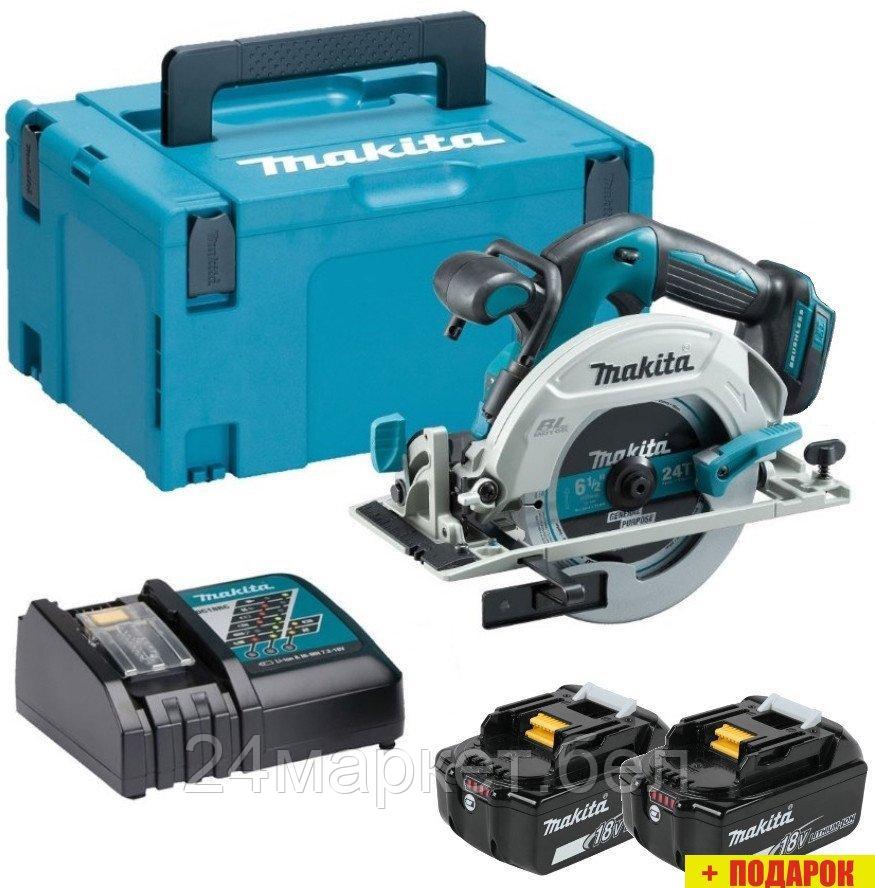 Дисковая (циркулярная) пила Makita DHS680RTJ (с 2-мя АКБ)