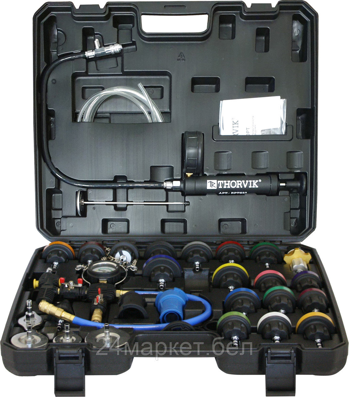 Thorvik RPTS33 RPTS33 Набор для проверки герметичности системы охлаждения, 33 предмета