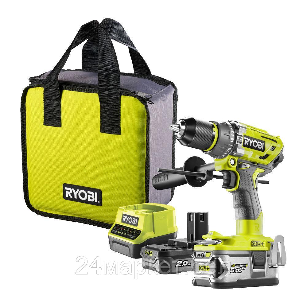 Ударный шуруповерт Ryobi R18PD7-252S 5133004391 (с 2-мя АКБ, сумка)