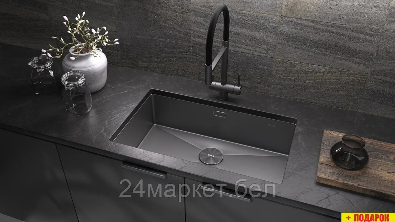 Кухонная мойка ZorG Zerox 74 U / IF Zurinox PVD Gunblack