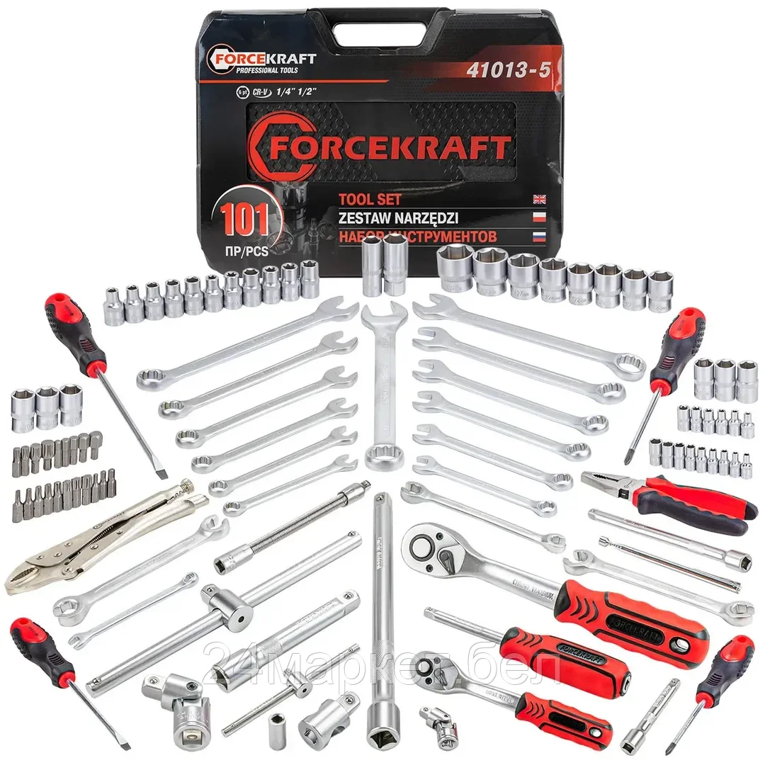 Набор инструментов 101пр. 1/4", 1/2" (6гр.) FORCEKRAFT FK-41013-5
