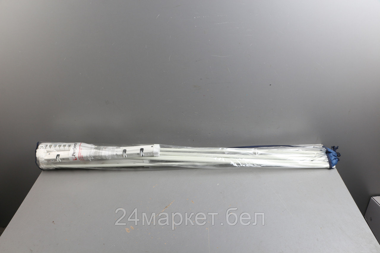 Сушилка для белья стеновая стальная 1,2 м, 6 стержней, белая, PERFECTO LINEA уцененный (2226660840