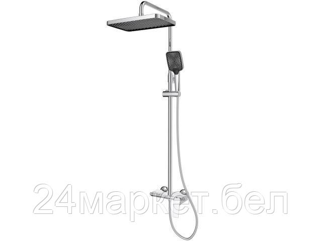 Душевая система (Lt) D35, серия Lily хром, a-five (На стену, Излив потайной в корпусе, роп. душ: вынос 405 мм, размеры 300х200 мм.) A5-1139