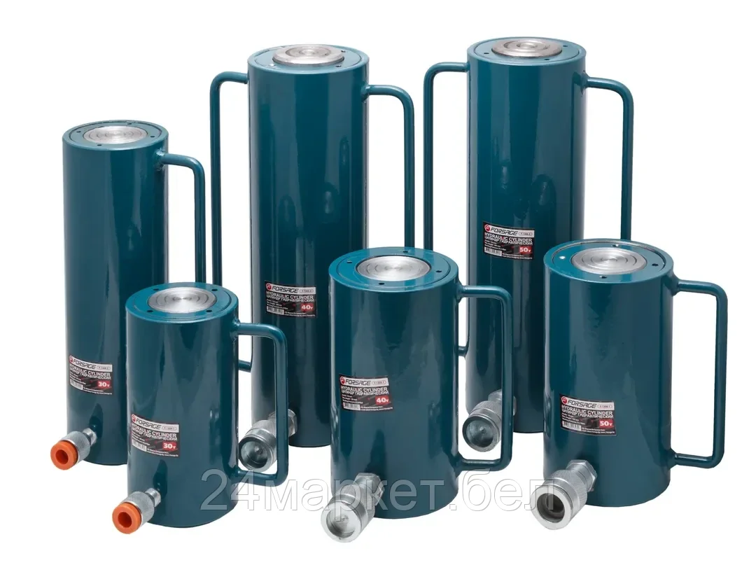 FORSAGE Цилиндр гидравлический 30т (ход штока - 50мм, длина общая - 185мм, давление 666 bar) Forsage F-1304-1