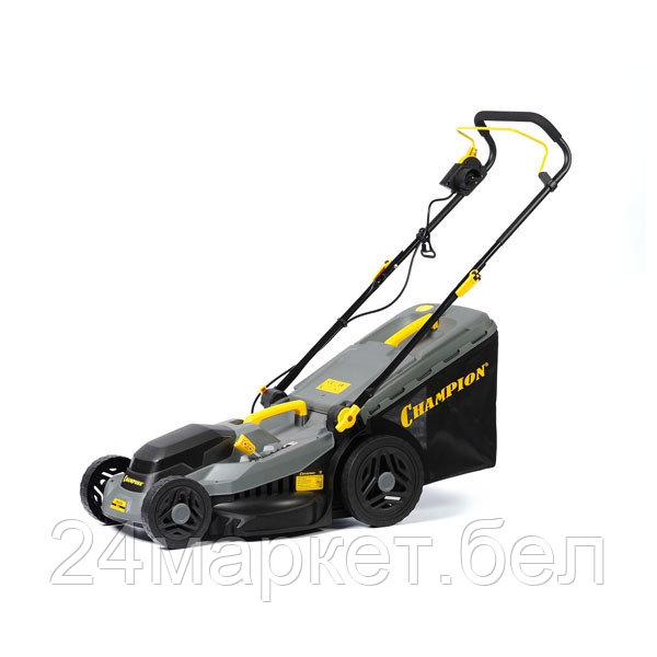 Газонокосилка электрическая, 1,8 кВт, пласт.+ткань травосб. 52л, ширина 430мм, 30-75мм (EM4318)