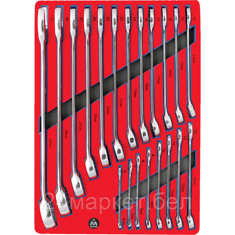 МАСТАК 5-21120 МАСТАК Набор комбинированных ключей, ложемент, 20 предметов
