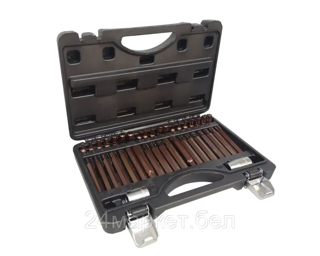 Rock FORCE Набор бит с битодержателями "Premium", 40пр. (10мм)(75/30мм: T20-T55,H4-H12,M5-M12) в пластиковом кейсе Rock FORCE RF-4401D