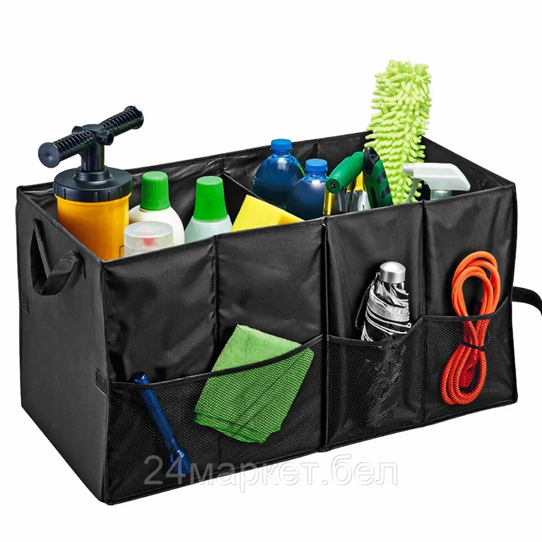 Сумка-органайзер в багажник автомобиля(360х620х340мм,3 секции:170х350х240мм,4 кармана) Forsage F-ITA10706