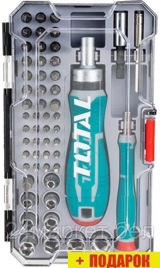 Набор отвертка с битами и головками Total TACSD30556 (55 предметов)