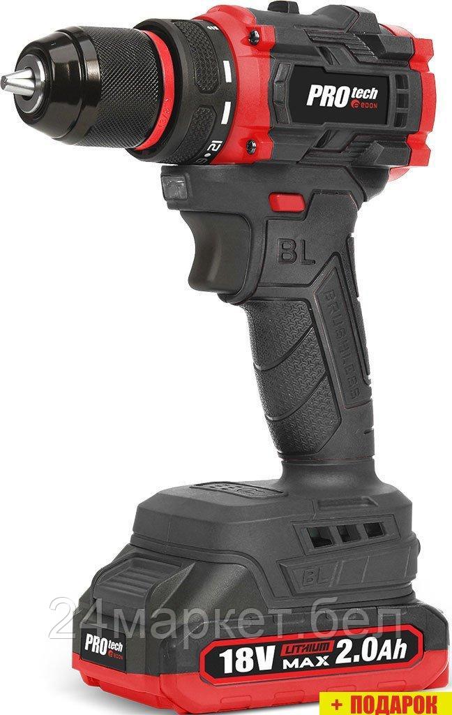 Дрель-шуруповерт Edon Protech AD-18BL (с 2-мя АКБ, кейс)