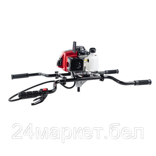 Мотобур 2-х тактный, 2,2 кВт, об/двиг 63 см, 8000 об/мин, четырех-ручный, бак 1.2л (P51211)