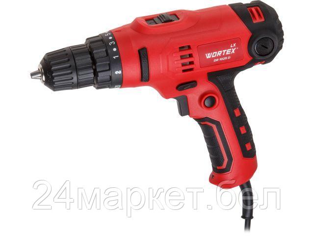 Дрель-шуруповерт WORTEX LX DR 1025 D в кор. 400 Вт, 30 Нм, 2 скор. (Быстрозажимной патрон, шурупы до 10 мм, шнур 4 м) 1335620