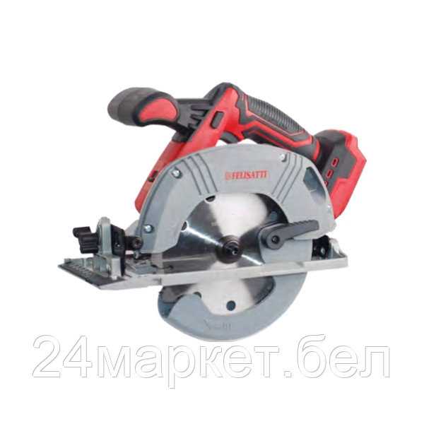 Аккумуляторная дисковая пила (катрон, без аккум.), 18В, 165 мм, глубина пропила 51 мм, 4000-5000 об/мин, бесщеточный двигатель (FT1579 Felisatti)