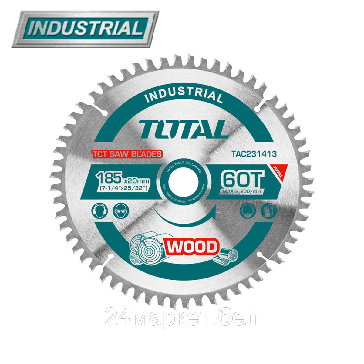 Диск пильный 185x20 мм 60 зубьев TOTAL TAC231413 TAC231413