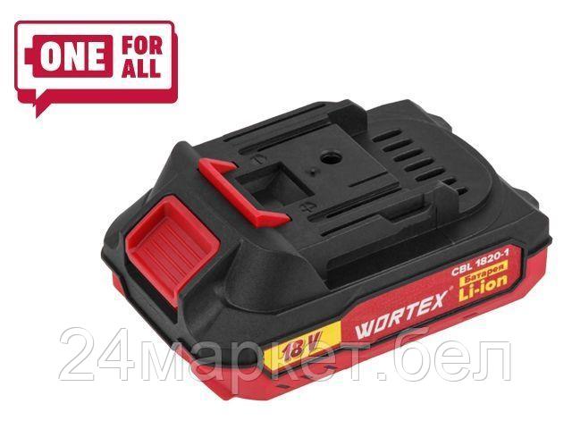 Аккумулятор WORTEX CBL 1820-1 18.0 В, 2.0 А*ч, Li-Ion ALL1 (18.0 В, 2.0 А*ч, индикатор заряда)
