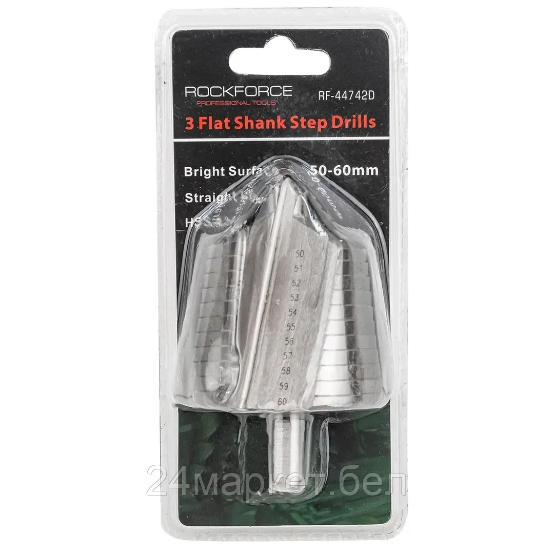 Сверло ступенчатое HSS4241(50-60мм)в блистере Rock FORCE RF-44742D