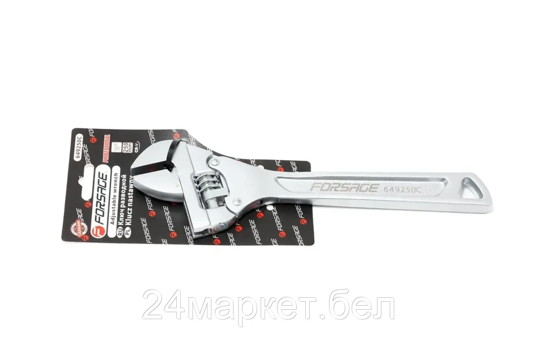 FORSAGE Ключ разводной с шарнирным механизмом для быстрого подбора размера захвата 10"-250мм(захват 0-36мм), на блистере Forsage F-649250CS