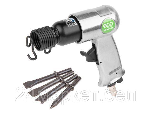 Пневмомолоток ECO AHM10-01 (4500 уд/мин, 1.12 Дж, 120л/мин, Хвостовик:10 мм, Долото - 4 шт.) AHM10-01