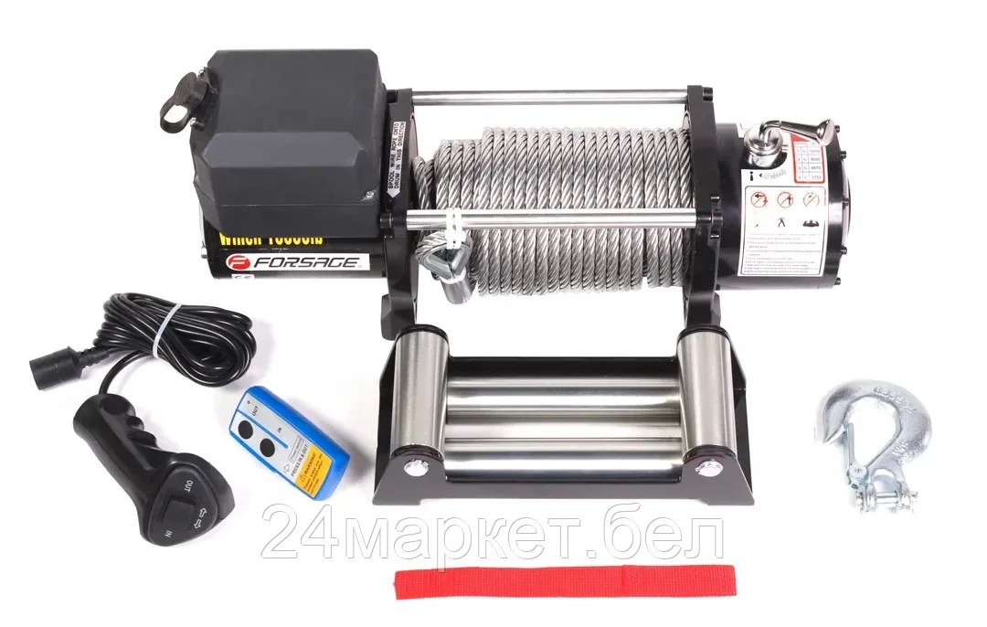 FORSAGE Лебедка автомобильная 4.5т, 12V (стальной трос) Forsage F-TRH910000