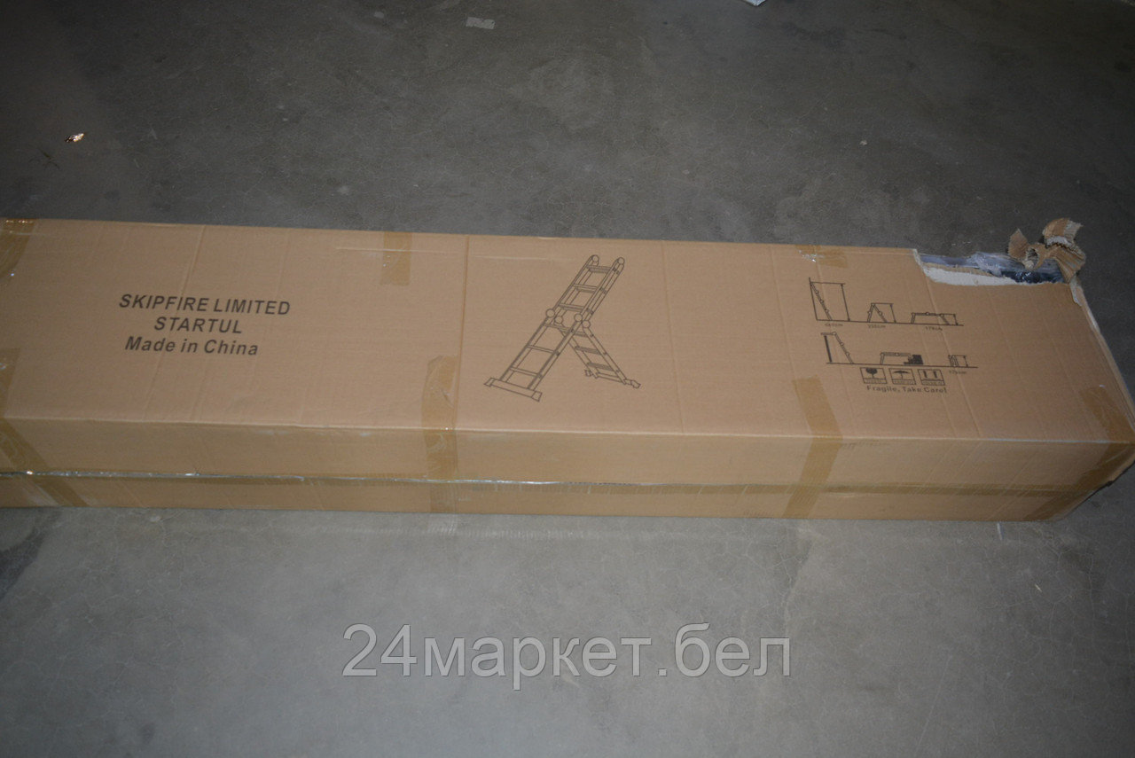 Лестница алюм. многофункц. 4х6 ступ. (стрем.-330см, лестн.-680см) 15,8кг STARTUL (ST9732-06) уцене